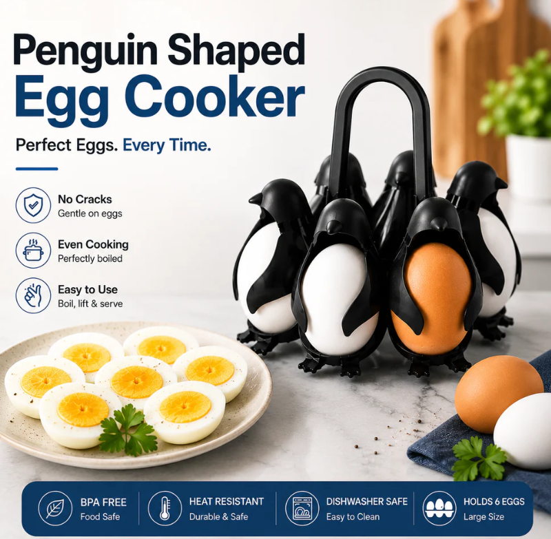 pengui shaped boiled egg cooker