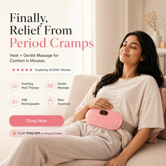 Period Cramp Relief Massager with Heating Pad
