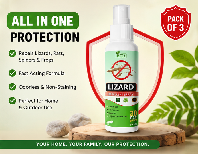 Lizard Repellent Spray Pack of 3 (50ml Each)